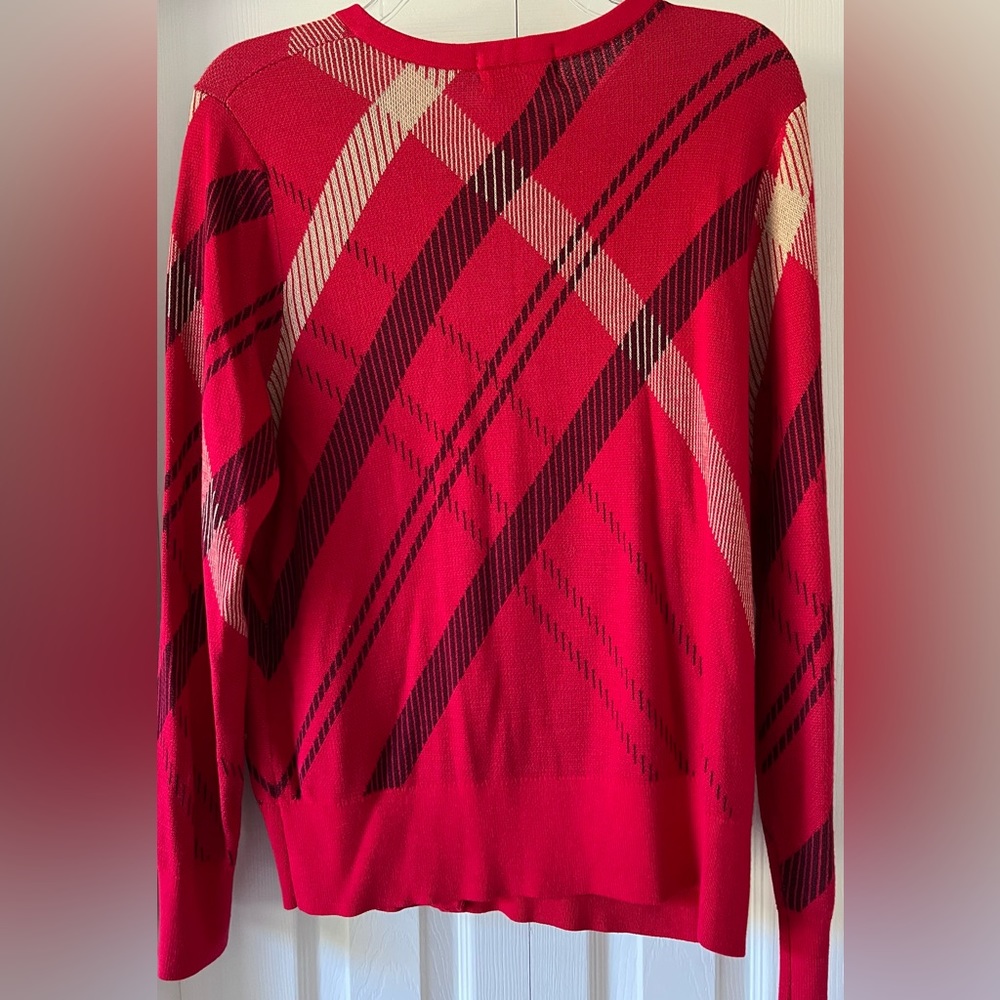NWOT Lands’ End Plaid Cardigan - Picture 2 of 6